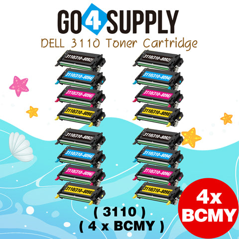 Compatible Dell 3110 Toner Cartridge Replacement for 310-8092, 310-8094, 310-8096, 310-8098 Used for Dell 3110cn, 3115cn, 3110, 3115 Print