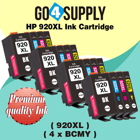 Compatible Set HP 920xl (BCMY) Ink Cartridge Used for HP Officejet 6000 /6500 /6500 Wireless/6500A /7000/7500/7500A Printers