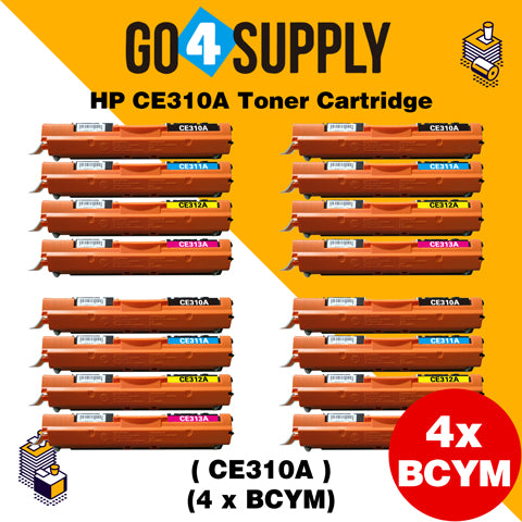 Compatible Set HP 310 CE310A CE311A CE312A CE313A Toner Cartridge Used for HP  Laserjet Pro CP1020/ 1021/ 1022/ 1023/ 1025; CP 1026/ 1027/ 1028nw; 100 M175a/b/c/nw/p/q/R; 200 color MFP M275nw/s/t/u Printer