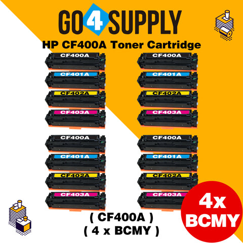 Compatible Set Combo HP 201A CF400A CF401A CF402A CF403A Toner Cartridge Used for HP Color LaserJet Pro M252dn/252n; Color LaserJet Pro MFP M277dw/277n; Color LaserJet Pro MFP M274n Printers