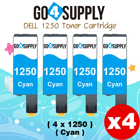 Compatible Cyan Dell 1250/C5GC3 Toner Cartridge Replacement for Dell 331-0777 Used for 1250c 1350cnw 1355cn 1355cnw C1760nw C1765nf Printer