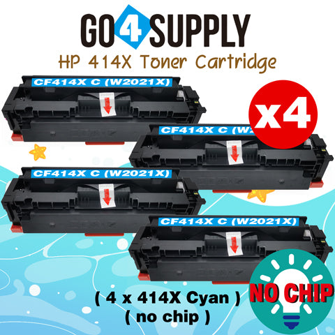 Compatible HP Cyan W2021X CF414X (NO CHIP) Toner Cartridge Used for Color LaserJet Pro M454dn/M454dw; MFP M479dw/M479fdn/M479fdw/M454nw; Enterprise M455dn/ MFP M480f/ MFP M480f; Color LaserJet Managed E45028