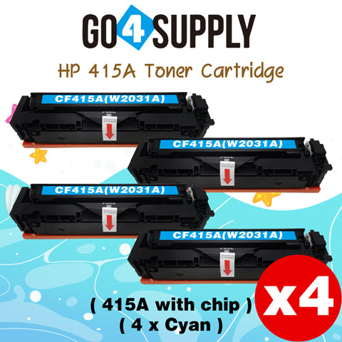 Compatible HP Cyan W2031A CF415A (WITH CHIP) Toner Cartridge Used for Color LaserJet Pro M454dn/M454dw; MFP M479dw/M479fdn/M479fdw/M454nw; Enterprise M455dn/MFP M480f; Color LaserJet Managed E45028