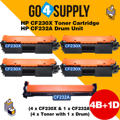 Compatible Kits Combo HP 230X CF230X 30X Toner Unit with 232A CF232A 32A Drum Unit Used for HP LaserJet Pro M203dn/203dw; MFP M227fdw/227sdn Printer