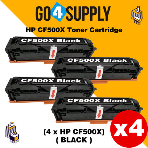 Compatible Black HP 500x CF500x 202x Toner Cartridge Used for HP Color LaserJet Pro M254/M254dw/254nw; MFP M281cdw/281fdn/281fdw/280/280nw Printer
