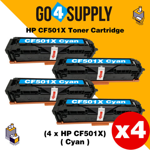 Compatible Cyan HP 501x CF500x 202x Toner Cartridge Used for HP Color LaserJet Pro M254/M254dw/254nw; MFP M281cdw/281fdn/281fdw/280/280nw Printer