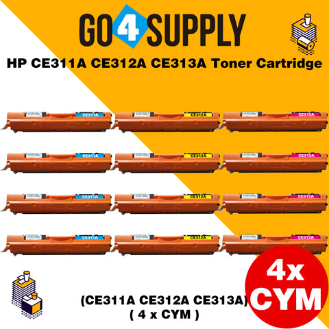 Compatible Color Set HP CE311A CE312A CE313A Toner Cartridge Used for HP  Laserjet Pro CP1020/ 1021/ 1022/ 1023/ 1025; CP 1026/ 1027/ 1028nw; 100 M175a/b/c/nw/p/q/R; 200 color MFP M275nw/s/t/u Printer