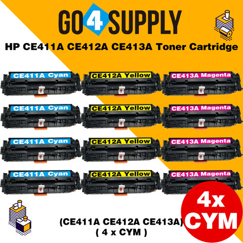 Compatible 3-Color Combo HP CE411A CE412A CE413A Toner Cartridge Used for HP Laserjet Enterprise 300 color M351/ MFP M375nw; 400 color M451nw/M451dn/M451dw/ MFP M475dn/M475dw Printer