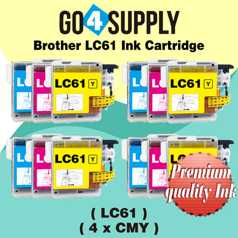 Compatible 3-Color Combo Brother 61xl LC61 LC61XL Ink Cartridge Used for MFC-250C/255CW/257CW/290C/295CN/490CW/495CW/615W/790CW/795CW/990CW/5490CN/5490CW/5890CN/5895CW/6490CW/6890CDW,MFC-J220/J265w/J270w/J410/J410w/J415W/J615W/J630W Printer