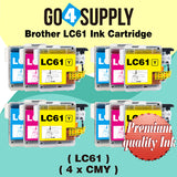 Compatible 3-Color Combo Brother 61xl LC61 LC61XL Ink Cartridge Used for MFC-250C/255CW/257CW/290C/295CN/490CW/495CW/615W/790CW/795CW/990CW/5490CN/5490CW/5890CN/5895CW/6490CW/6890CDW,MFC-J220/J265w/J270w/J410/J410w/J415W/J615W/J630W Printer