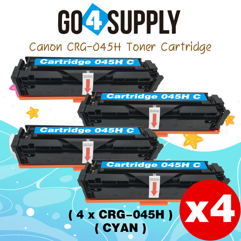 Compatible (High-Yield Page) CANON Cyan CRG-045H CRG045H Toner Cartridge Used for Canon Color imageCLASS MF634Cdw/LBP612Cdw/MF632Cdw; i-SENSYS MF631Cn/633Cdw/635Cx/LBP611Cn/613Cdw