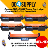 Compatible (Toner + Drum) Canon CRG051H CRG-051H Cartridge 051H Black Toner Cartridge (2168C001) with Drum Unit (2170C001) Used for Canon ImageCLASS LBP162dw MF264dw MF267dw MF269dw Printer