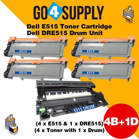 Compatible Kits Combo Dell E515 Toner Unit with DRE515 Drum Unit Used for Dell310, Dell 513, Dell 514 Printer