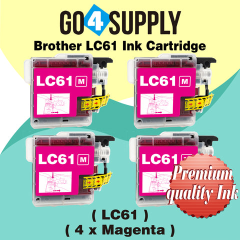 Compatible Magenta Brother 61xl LC61 LC61XL Ink Cartridge Used for MFC-250C/255CW/257CW/290C/295CN/490CW/495CW/615W/790CW/795CW/990CW/5490CN/5490CW/5890CN/5895CW/6490CW/6890CDW,MFC-J220/J265w/J270w/J410/J410w/J415W/J615W/J630W Printer