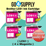 Compatible Set Combo Brother 61xl LC61 LC61XL Ink Cartridge Used for DCP-145C/163C/165C/185C/195C/197C/365CN/375CW/385C/395CN/585CW/6690CN/6690CW; DCP-J125/J140W/J315W/J515W/J715W Printer