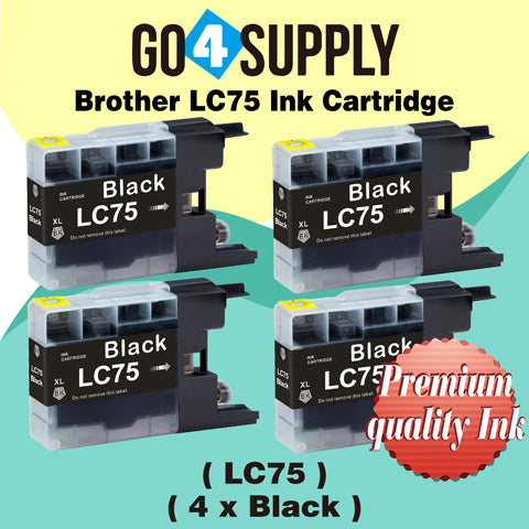 Compatible Black Brother 75xl LC75 LC75XL Ink Cartridge Used for MFC-J432W/J430W/J6910DW/J6710DW/J5910DW/J6510DW/J435W/J835DW/J280W/J425W; DCP-J525N/J540N/J740N/J925N/J525W/J725DW/J925DW/J940N-B/J940N-W Printer