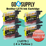Compatible Yellow Brother 75xl LC75 LC75XL Ink Cartridge Used for MFC-J432W/J430W/J6910DW/J6710DW/J5910DW/J6510DW/J435W/J835DW/J280W/J425W; DCP-J525N/J540N/J740N/J925N/J525W/J725DW/J925DW/J940N-B/J940N-W Printer