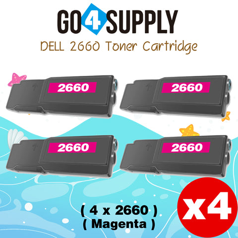Compatible Dell 2660 Magenta 593-BBBS V4TG6 Toner Cartridge Replacement for C2660dn C2665dnf Printer