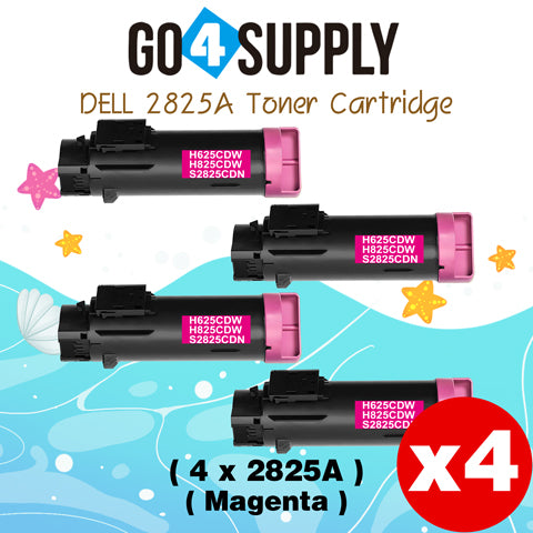 Compatible (2,500 Yield) Dell 2825 593-BBOY 5PG7P Magenta Toner Cartridge Replacement for H625cdw H825cdw S2825cdn H625 Printer