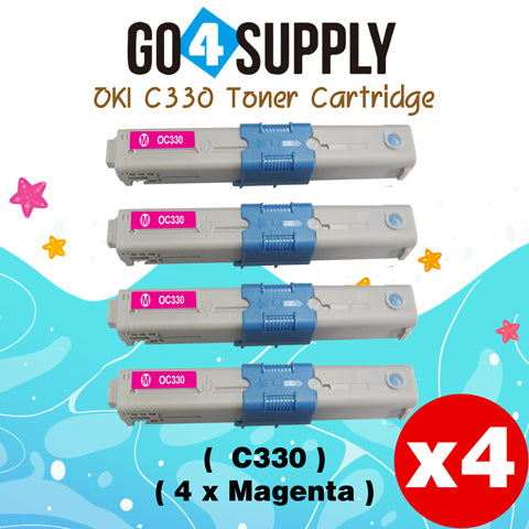 Compatible Oki Type C17 C330 (Magenta) Toner Cartridge to use for C330DN C530DN MC361 MC362W MC561 MC562W MFP MC352DN Printers