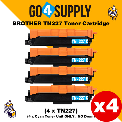 Compatible (Toner Only) Cyan Brother 227 TN227 TN-227 Toner Unit Used for Brother HL-L3210CW/L3230CDW/L3710CDW/L3270CDW/L3290CDW; DCP-L3510CDW/L3550CDW/L3551CDW; MFC-L3710CW/3730CDW/L3750CDW/L3770CDW/L3745CDW Printer