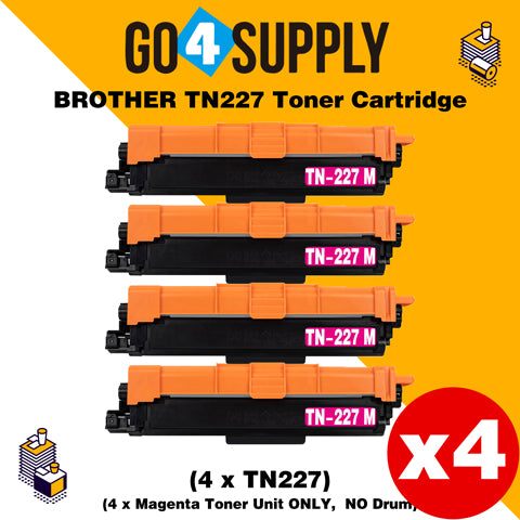 Compatible (Toner Only) Magenta Brother 227 TN227 TN-227 Toner Unit Used for Brother HL-L3210CW/L3230CDW/L3710CDW/L3270CDW/L3290CDW; DCP-L3510CDW/L3550CDW/L3551CDW; MFC-L3710CW/3730CDW/L3750CDW/L3770CDW/L3745CDW Printer