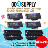 Compatible Combo Set (Drum + Toner) TN460 TN-460 Toner Cartridge with DR400 DR-400 Drum Unit Used for Brother HL1030/1230/1240/1250/1270n/1435/1440/1450; MFC1260/1270/2500/8300/9850 Printer