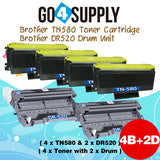 Compatible Combo Set (Drum + Toner) TN580 TN-580 Toner Cartridge with DR520 DR-520 Drum Unit Used for Brother HL5240/5250DN/5250DNT/5340/5350/5380/5270/5280DW; MFC8460N/8860DN/8480DN; DCP8060/MF8870/8670/8065DN Printer