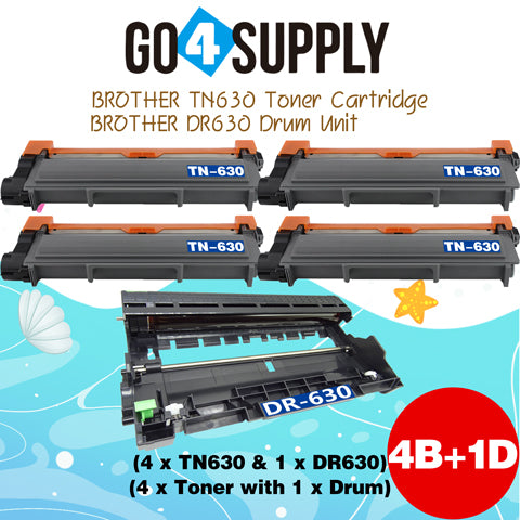 Compatible Combo Set (Drum + Toner) TN630 TN-630 Toner Cartridge with DR630 DR-630 Drum Unit Used for Brother HL-L2300D/L2365DW/L2340DW/L2320D/L2360DW; MFCL2700D/L2700DW/L2720DW/L2740DW Printer