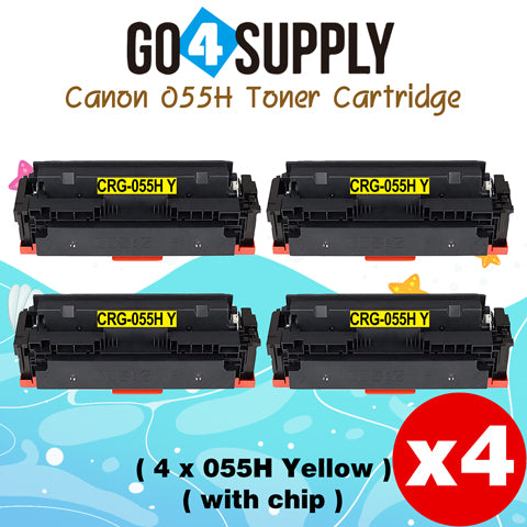 Compatible CANON (High-Yield Page) Yellow CRG055H (WITH CHIP) CRG-055H Toner Cartridge Used for Canon i-SENSYS MF741Cdw; i-SENSYS MF745Cdw;  i-SENSYS MG743Cx