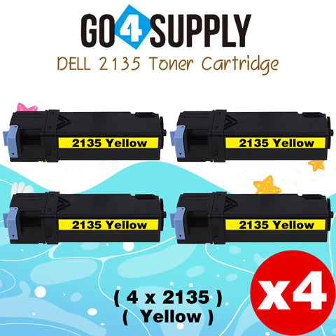 Compatible Dell 2135 330-1391 Yellow Toner Cartridge Replacement for 2135 2130 Printer