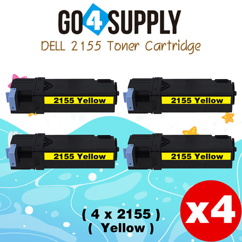 Compatible Dell 2155 Yellow Toner Cartridge Replacement for 2150cn 2150cdn 2155cn 2155cdn Printer