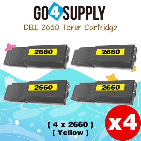 Compatible Dell 2660 Yellow 593-BBBR 2K1VC Toner Cartridge Replacement for C2660dn C2665dnf Printer