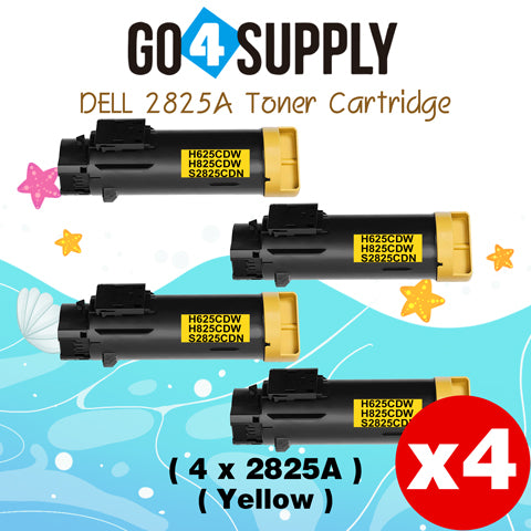Compatible (2,500 Yield) Dell 2825 593-BBOZ 3P7C4 Yellow Toner Cartridge Replacement for H625cdw H825cdw S2825cdn Printer