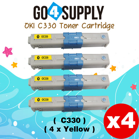 Compatible Oki Type C17 Yellow C330 Toner Cartridge to use for C330DN C530DN MC361 MC362W MC561 MC562W MFP MC352DN Printers