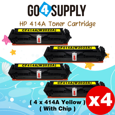Compatible HP Yellow W2022A CF414A (WITH CHIP) Toner Cartridge Used for Color LaserJet Pro M454dn/M454dw; MFP M479dw/M479fdn/M479fdw/M454nw; Enterprise M455dn/ MFP M480f/ MFP M480f; Color LaserJet Managed E45028