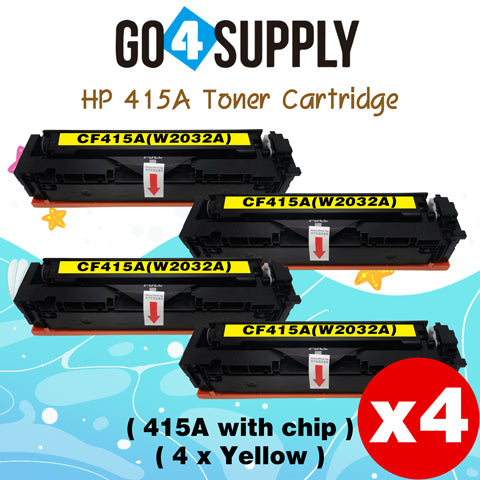 Compatible HP Yellow W2032A CF415A (WITH CHIP) Toner Cartridge Used for Color LaserJet Pro M454dn/M454dw; MFP M479dw/M479fdn/M479fdw/M454nw; Enterprise M455dn/MFP M480f; Color LaserJet Managed E45028