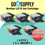 Compatible Set Combo Brother 75xl LC75 LC75XL Ink Cartridge Used for MFC-J432W/J430W/J6910DW/J6710DW/J5910DW/J6510DW/J435W/J835DW/J280W/J425W; DCP-J525N/J540N/J740N/J925N/J525W/J725DW/J925DW/J940N-B/J940N-W Printer