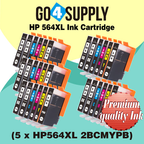 Compatible Set Combo HP 564xl Ink Cartridge Used for Photosmart D5445/D5460/D5463/D5468/C5324/C5370/C5373/C5380/C5383/C5388/C5390/C5393/C6340/C6350/C6380/C6375/7520/D7560/B8550/C6324/D5400/D7560/B110c Printer