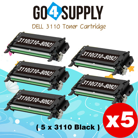 Compatible Black Dell 3110 Toner Cartridge Replacement for 310-8092 Used for Dell 3110cn, 3115cn, 3110, 3115 Print
