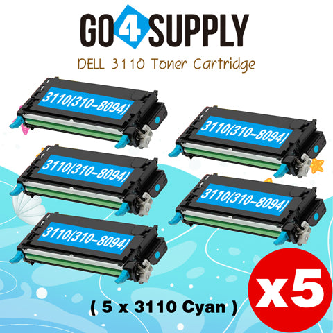 Compatible Cyan Dell 3110 Toner Cartridge Replacement for 310-8094 Used for Dell 3110cn, 3115cn, 3110, 3115 Print