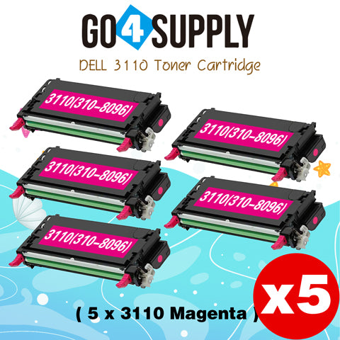 Compatible Magenta Dell 3110 Toner Cartridge Replacement for 310-8096 Used for Dell 3110cn, 3115cn, 3110, 3115 Print