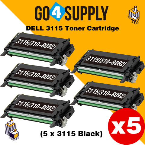 Compatible Black Dell 3115 Toner Cartridge Replacement for 310-8092 Used for Dell 3110cn, 3115cn, 3110, 3115 Print