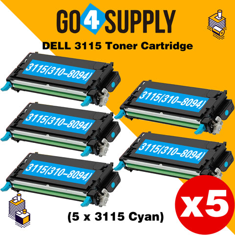 Compatible Cyan Dell 3115 Toner Cartridge Replacement for 310-8094 Used for Dell 3110cn, 3115cn, 3110, 3115 Print