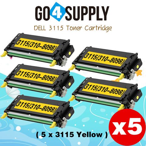 Compatible Yellow Dell 3115 Toner Cartridge Replacement for 310-8094 Used for Dell 3110cn, 3115cn, 3110, 3115 Printers