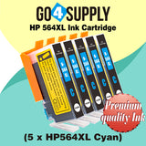 Compatible Cyan HP 564xl Ink Cartridge Used for Photosmart D5445/D5460/D5463/D5468/C5324/C5370/C5373/C5380/C5383/C5388/C5390/C5393/C6340/C6350/C6380/C6375/B8550/C6324/D5400/D7560 Printer