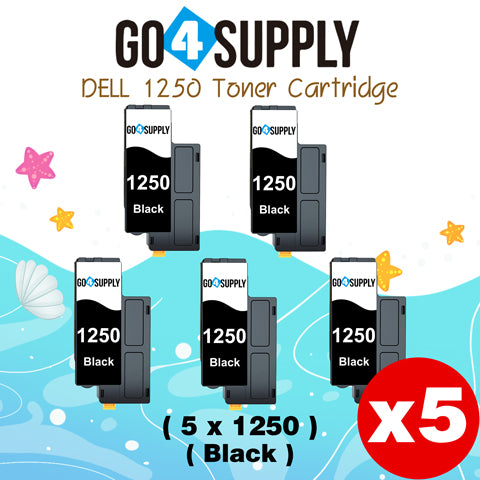 Compatible Black Dell 1250/810WH Toner Cartridge Replacement for Dell 331-0778 Used for 1250c 1350cnw 1355cn 1355cnw C1760nw C1765nf Printer