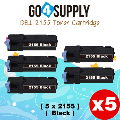 Compatible Dell 2155 Black Toner Cartridge Replacement for 2150cn 2150cdn 2155cn 2155cdn Printer