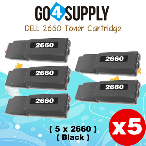 Compatible Dell 2660 Black 593-BBBU 67H2T Toner Cartridge Replacement for C2660dn C2665dnf Printer