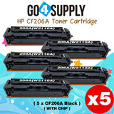 Compatible HP Black (WITH CHIP) CF206A W2110A 206A Toner Cartridge Replacement for HP Color LaserJet Pro MFP M283fdw/M283fdn; M255dw/M255nw